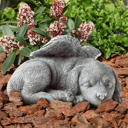 Standalone Pet Memorial Statue-Sleeping Angel Dog Remembrance Keepsake Sculpture ST2008709